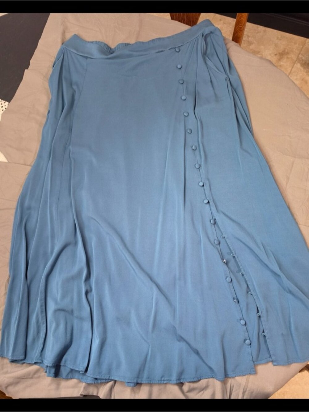 torrid Sz 0 Teal Button-Trim A-Line Maxi Skirt